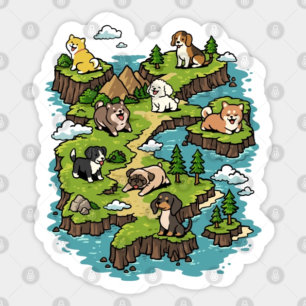 Dog Island Sticker by GoshWow®